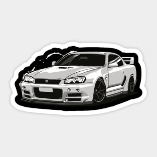 Nissan Skyline GTR R34 JDM Car Classic Sticker